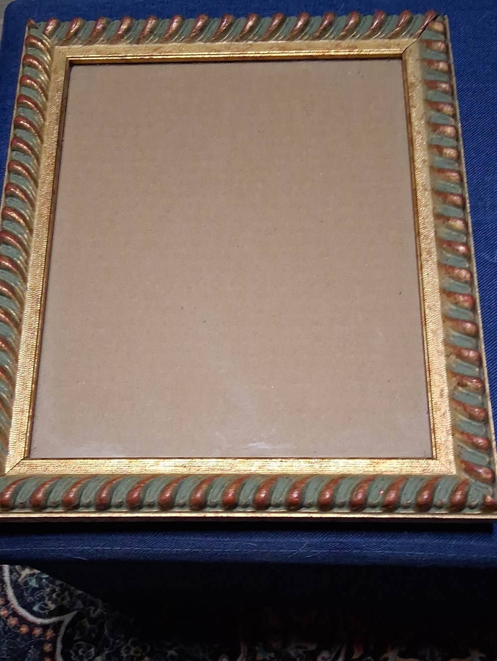 10 By 12 Ornate Gold Decorative Picture Frame with Green and Brown Accents